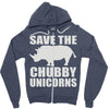 save the chubby unicorns Zipper Hoodie