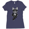 bull dog american falg Ladies Fitted T-Shirt