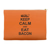 keep calm and eat bacon t shirt funny parody meat tee food pig hog bre Accessory Pouches