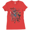 ninja aliens Ladies Fitted T-Shirt
