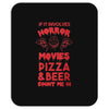 horror movies, pizza and beer Mousepad