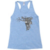 girl butterfly head Racerback Tank