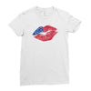 4th of July Lip Ladies Fitted T-Shirt