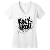 rock music r Women's V-Neck T-Shirt