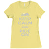 keep calm and ride on Ladies Fitted T-Shirt