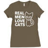 real men love cats Ladies Fitted T-Shirt