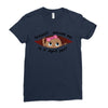 April Peeking Out Baby Girl Ladies Fitted T-Shirt