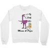 mama &amp; pizza dinasour Crewneck Sweatshirt