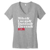 mike, lucas, dustin, eleven &amp; will Women's V-Neck T-Shirt
