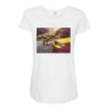 dinosaur in newyork Maternity Scoop Neck T-shirt