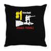 double trouble rocket ride Throw Pillow