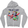lion mouth hands Zipper Hoodie