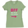 she thinks i'm crazy Ladies Fitted T-Shirt