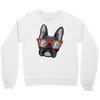 frenchie hipster Crewneck Sweatshirt
