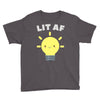 lit af kawaii light bulb Youth Tee