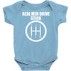 real men drive stick Baby Onesie