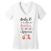 red head unicorn Women's V-Neck T-Shirt