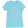 keep calm and ride on Ladies Fitted T-Shirt