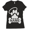 personalized paw halo Ladies Fitted T-Shirt
