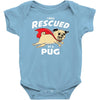 rescued by pug1 Baby Bodysuit