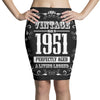 vintage made in 1951 perfectly aged a living legend Pencil Skirts