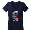 think outside the box Women's V-Neck T-Shirt
