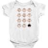 charlie moticons Baby Bodysuit