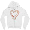 bacon heart Zipper Hoodie