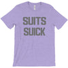 suits suck! t shirt t funny comedy on tv large T-Shirt
