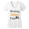 resting witch face   fall t shirt   funny halloween Women's V-Neck T-Shirt