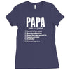 Papa Noun Definition Ladies Fitted T-Shirt