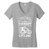 I Don't Need Therapy Just to Go Cycling Women's V-Neck T-Shirt