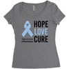 hope love cure stomach cancer awareness Women's Triblend Scoop T-shirt
