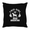 This Girl Loves Her Dogo Argentino Throw Pillow