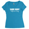 same shirt different day Women's Triblend Scoop T-shirt