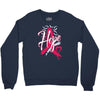 breast cancer awareness hope ribbon heart Crewneck Sweatshirt