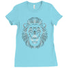 lion face lines Ladies Fitted T-Shirt