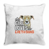 This Girl Loves Her Greyhound Throw Pillow