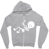 baby skeleton Zipper Hoodie