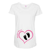 Baby Girl with Heart Any Name Customized Maternity Scoop Neck T-shirt