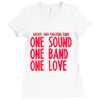 walker high marching band one sound one band one love Ladies Fitted T-Shirt