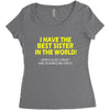 best sister crazy scarry Women's Triblend Scoop T-shirt
