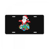 santa with piles of christmas License Plate