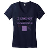 i crochet so i don't choke people save a life, send yarn Women's V-Neck T-Shirt