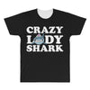 crazy lady shark All Over Men's T-shirt
