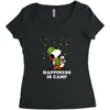 Happiness is Camp Women's Triblend Scoop T-shirt