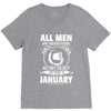 All Men Are Created Equal But Only the Best Are Born In January V-Neck Tee