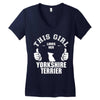 This Girl Loves Yorkshire Terriers Women's V-Neck T-Shirt