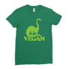 vegan dinosaur best trending Ladies Fitted T-Shirt