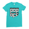 pop off square Ladies Fitted T-Shirt